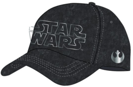 (Pre-order) Star Wars Curved Bill Cap Silver Logo 