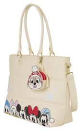 (Pre-order) Mickey & Minnie by Loungefly Canvas Tote Bag Puff Quilt