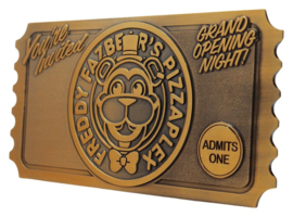 (Pre-order) Five Nights at Freddyâs Replica Pizzaplex Opening Night Ticket Limited Edition 16 x 8 cm