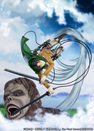 PRE-ORDER Attack on Titan PVC Statue 1/7 Levi vs Beast Titan Ver. 28 cm