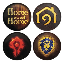(Pre-order) World of Warcraft Coaster 4-Pack Printed Metal