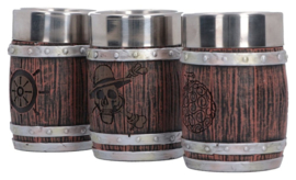 (Pre-order) One Piece Shot Glass Set Barrel 8 cm
