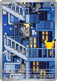 Pokémon TCG - Alolan Meowth - 30th anniversary - 139/128