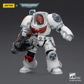 (Pre-order) Warhammer 40,000 Action Figure White Scars Terminator 3 with Power Fist and Assault Cannon 14 cm