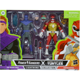 Power Rangers X TMNT Foot Soldier Tommy and Raphael Red Ranger