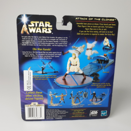 Star Wars Attack of the Clones Obi-Wan Kenobi with Force Flipping Attack