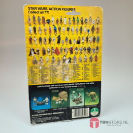 Vintage Star Wars Cardback Rancor Keeper 77 back Clipper Starburst
