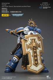 (Pre-order) Warhammer 40,000 Action Figure Ultramarines Torvald with Power Sword, Stormshield and Bolt Pistol 13 cm