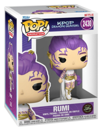 (Pre-order) KPop Demon Hunters POP! Animation Vinyl Figures Rumi with Chase (Glow) 9 cm Assortment (6)