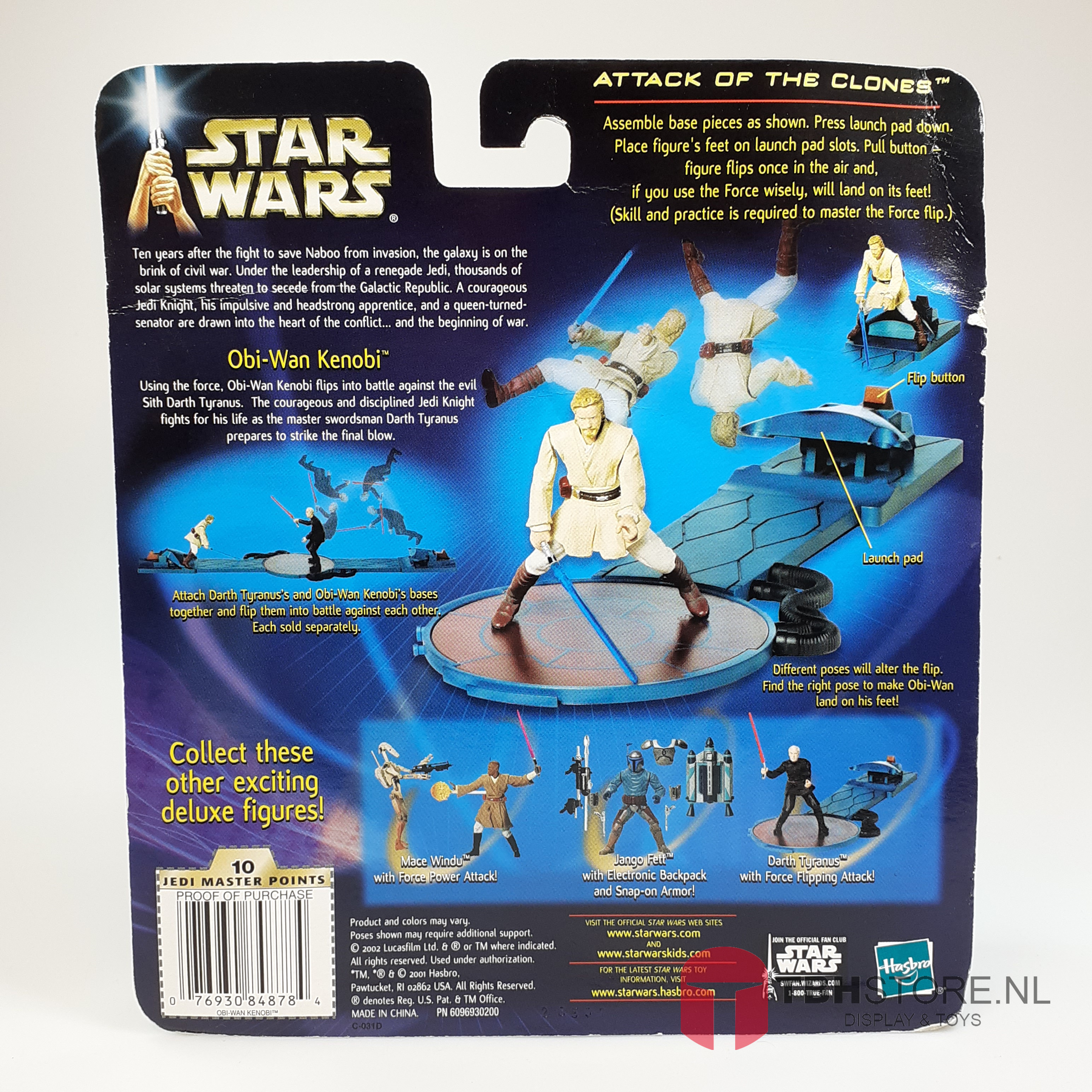 Star Wars - Attack of the Clones Obi-Wan Kenobi with Force-Flipping Attack