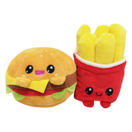 Yummis Together Plush Figures 2 Pack Burger & Fries in Take Away Bag 21 cm       
