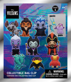 (Pre-order) Disney 3D Foam Bag Clips Villains Series 4 Display (24)
