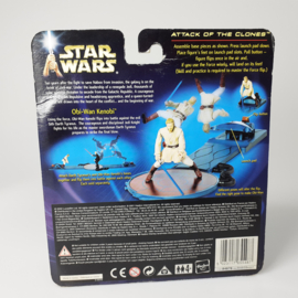 Star Wars Attack of the Clones Obi-Wan Kenobi with Force Flipping Attack