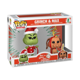 PRE-ORDER The Grinch(Anniversary) POP! Books Vinyl Figures 2-Pack Grinch w/ Max 9 cm