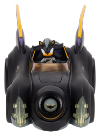 (Pre-order) DC x Sonic - The Hedgehog Action Figure with Vehicle Shadow Batman & Batmobile 6 cm 