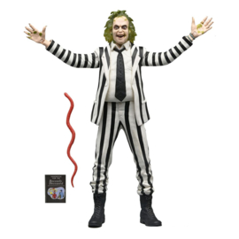 PRE-ORDER Beetlejuice 1988 Action Figure Beetlejuice Black and White Striped Suit 18 cm