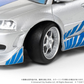 (Pre-order) Fast & Furious Q-Village Vehicle with mini-figure Nissan Skyline GT-R (R34) 9 cm