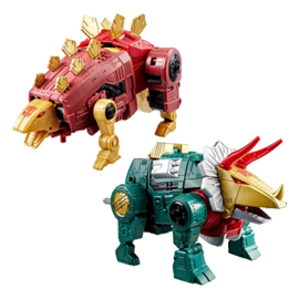 (Pre-order) Transformers Age of the Primes Leader Class Action Figure G2 Universe Dinobots Snarl & Slug 19 cm