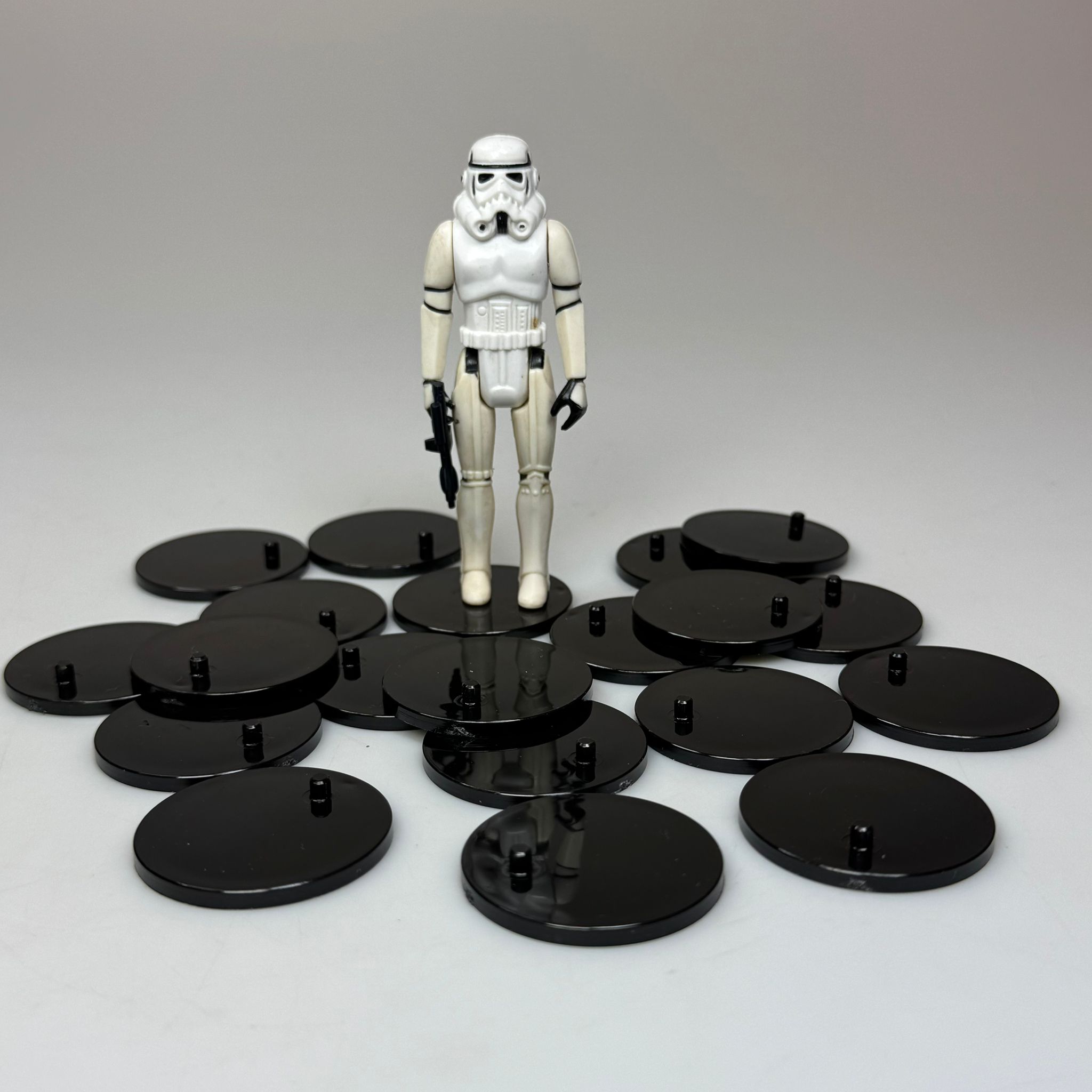 Vintage Star Wars 1,5 inch display stands 20 stuks (Zwart/Black)