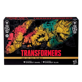 (Pre-order) Transformers Age of the Primes Leader Class Action Figure G2 Universe Dinobots Snarl & Slug 19 cm