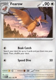 Pokémon TCG - Fearow - 151 - 022/165 Reverse Holo