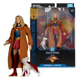(Pre-order) Supergirl (2026) DC Theatrical Deluxe Edition Action Figure Supergirl & Krypto (Gold Label) 17 cm