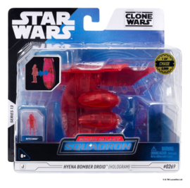 (Pre-order) Star Wars Medium Vehicle & Figure set Hyena Vulture Bomber (Red Hologram) & Battle Droid (Chase)