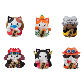 PRE-ORDER One Piece Mega Cat Project Trading Figure NyanPieceNyan! Beckoning cat Lucky Cat Pirates 7 cm Display (6)