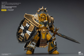 (Pre-order) Warhammer Imperial Fists Action Figure Legion Praetor in Tartaros Terminator Armourwith Power Sword and Vigil Storm Shield 14 cm