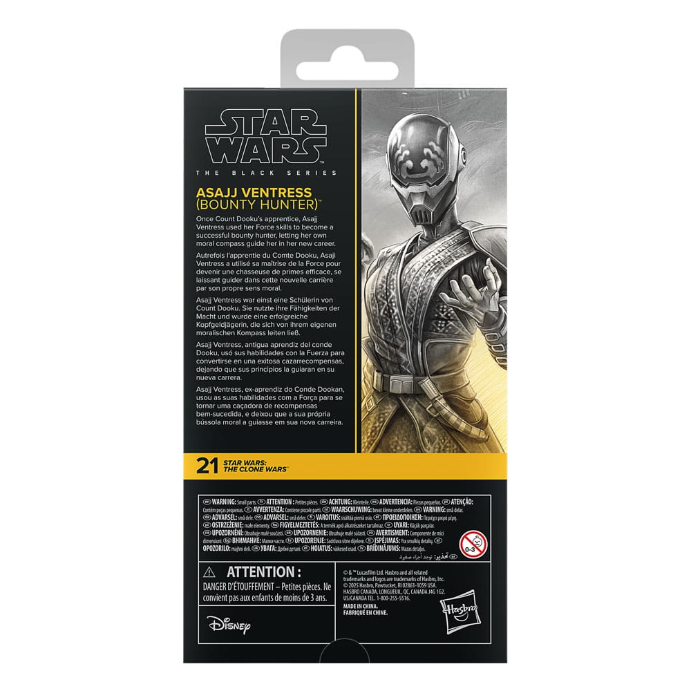 (Pre-order) Star Wars: The Clone Wars Black Series Action Figure Asajj Ventress (Bounty Hunter) 15 cm