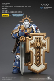 (Pre-order) Warhammer 40,000 Action Figure Ultramarines Torvald with Power Sword, Stormshield and Bolt Pistol 13 cm