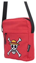 (Pre-order) One Piece Crossbody Bag Luffy Jolly Roger (Red) 23 cm