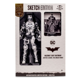 DC Multiverse Action Figure Hazmat Suit Batman (Line Art) (Gold Label)