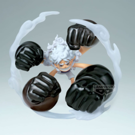 One Piece World Collectable Figure Special PVC Statue Monkey D. Luffy Gear5 Gum Dawn Gatling 12 cm