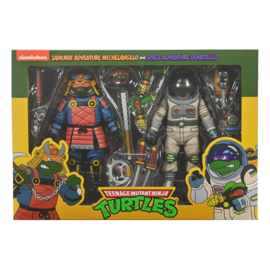Teenage Mutant Ninja Turtles (Cartoon) Action Figure 2 Pack Space Adventure & Samurai Turtles 18 cm      