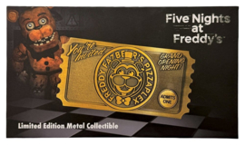 (Pre-order) Five Nights at Freddyâs Replica Pizzaplex Opening Night Ticket Limited Edition 16 x 8 cm