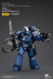 PRE-ORDER Warhammer The Horus Heresy Action Figure 1/18 Ultramarines MK VI Tactical Squad Sergeant with Plasma Pistol and Power Sword 20 cm