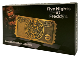 (Pre-order) Five Nights at Freddyâs Replica Pizzaplex Opening Night Ticket Limited Edition 16 x 8 cm