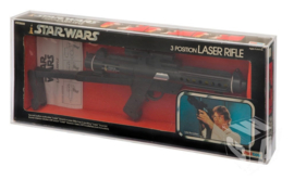 CUSTOM-ORDER Star Wars Kenner/Palitoy 3 Position Laser Rifle MIB Acrylic Display Case