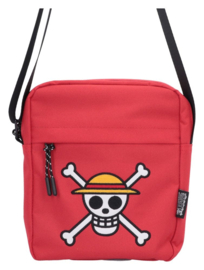 (Pre-order) One Piece Crossbody Bag Luffy Jolly Roger (Red) 23 cm