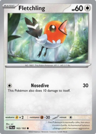 Pokémon TCG - Fletchling - Paldea Evolved - 163/193 Reverse Holo
