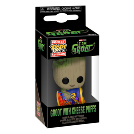 (Pre-order) I Am Groot POP! Vinyl Keychains 4 cm Groot w/ Cheese Puffs Display (12)