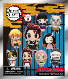 (Pre-order) Demon Slayer: Kimetsu no Yaiba 3D PVC Bag Clips Series 9 Blind Bag Display (24)