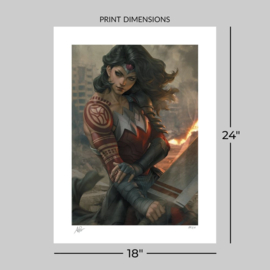 (Pre-order) DC Comics Fine Art Print Absolute Wonder Woman 46 x 61 cm - unframed