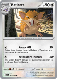 Pokémon TCG - Raticate - Perfect Order - 061/088 Reverse Holo