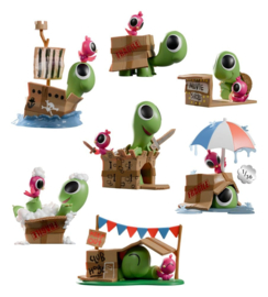 (Pre-order) Box Turtle and Bird Mini Figures S1 9 cm Blind Box Display (6)