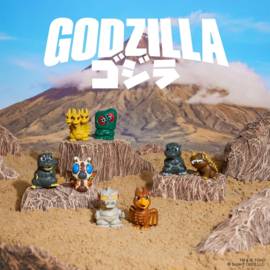 (Pre-order) Godzilla Toho Fun! Fun! Mini Figures Wave 01 Blind Box Display (9)