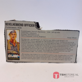 G.I. Joe File Card Bevelhebbend Officier