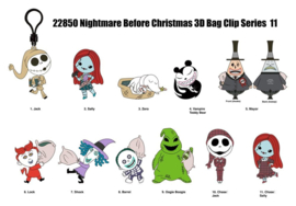 (Pre-order) The Nightmare Before Christmas 3D PVC Bag Clips Series 11 Blind Bag Display (24)