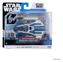 (Pre-order) Star Wars Medium Vehicle & Figure set BTL-B Y-wing & Ahsoka & R7-A7